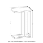 Tavolino da divano Furinno Modern Coffee Tray con vassoio, tavolino laterale divano, tavolino da salotto, stand console, tavolino TV, tavolino da snack per soggiorno e arredamento casa, rovere francese grigio