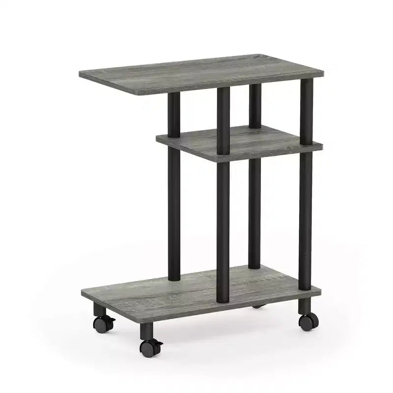 Carrello portaoggetti girevole a forma di U Furinno Tavolino/tavolo da divano con ripiano a vista, rovere