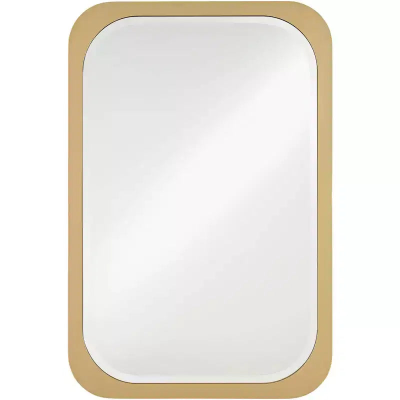 Noble Park Devonshire Rectangular Vanity Wall Mirror Modern Beveled Glass Gold Frame 28 Wide for Bathroom Bedroom Living Room