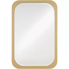 Noble Park Devonshire Rectangular Vanity Wall Mirror Modern Beveled Glass Gold Frame 28 Wide for Bathroom Bedroom Living Room