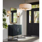 Noble Park Devonshire Specchio da Parete Rettangolare con Bordo Smussato, con Cornice Dorata, 71 cm di Larghezza, per Bagno, Camera da Letto, Soggiorno