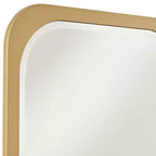 Noble Park Devonshire Specchio da Parete Rettangolare con Bordo Smussato, con Cornice Dorata, 71 cm di Larghezza, per Bagno, Camera da Letto, Soggiorno
