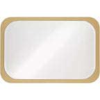 Noble Park Devonshire Specchio da Parete Rettangolare con Bordo Smussato, con Cornice Dorata, 71 cm di Larghezza, per Bagno, Camera da Letto, Soggiorno