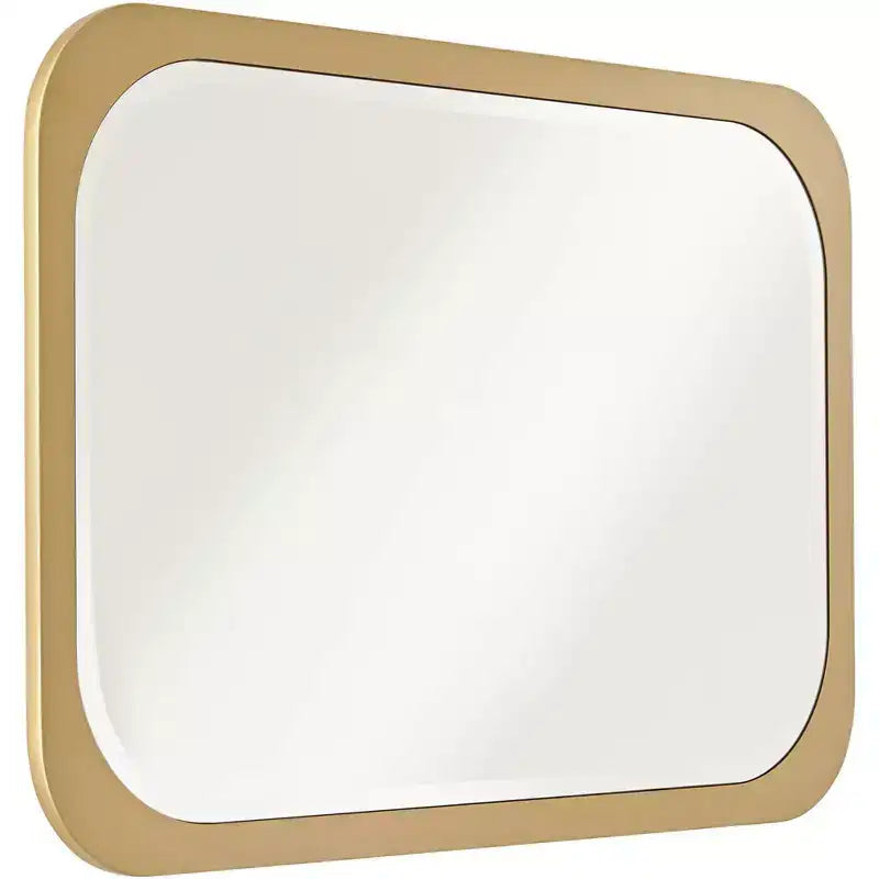 Noble Park Devonshire Specchio da Parete Rettangolare con Bordo Smussato, con Cornice Dorata, 71 cm di Larghezza, per Bagno, Camera da Letto, Soggiorno
