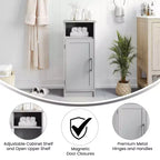 Flash Furniture Vega Mobiletto per bagno organizer con chiusura magnetica, ripiano interno regolabile e ripiano superiore aperto