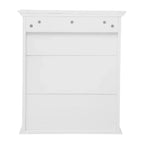 Pensile da bagno Merrick Lane con ripiano regolabile, ripiano inferiore aperto e ante con chiusura magnetica