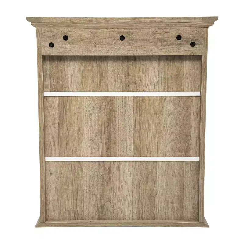 Pensile da bagno Merrick Lane con ripiano regolabile, ripiano inferiore aperto e ante con chiusura magnetica