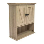Merrick Lane Wall Mounted Bathroom Medicine Cabinet with Adjustable Cabinet Shelf, Lower Open Shelf, and Magnetic Closure Doors