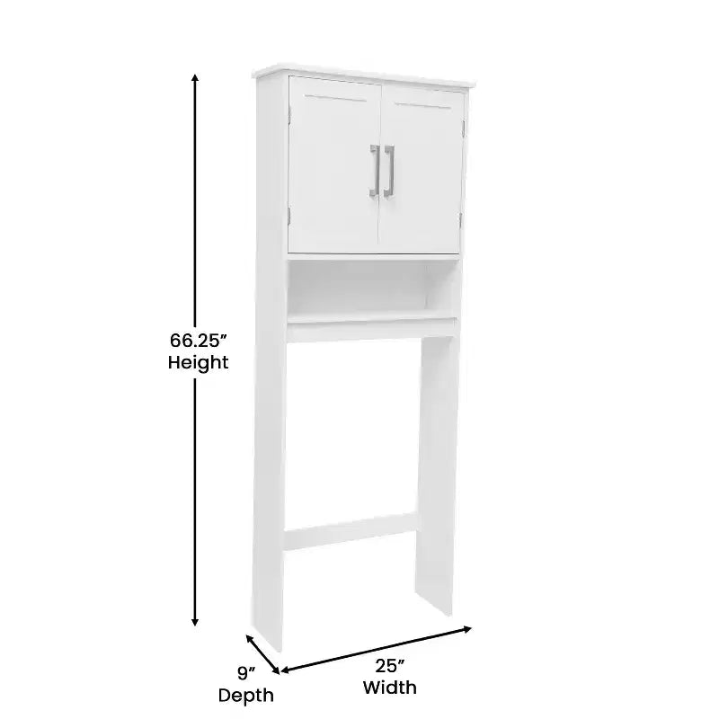 Merrick Lane Organizzatore da bagno sopra il WC con mensole e ante con chiusura magnetica