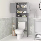 Merrick Lane Organizzatore da bagno sopra il WC con mensole e ante con chiusura magnetica