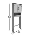 Merrick Lane Organizzatore da bagno sopra il WC con mensole e ante con chiusura magnetica