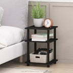 Furinno Scaffale a 3 Ripiani Multi-funzione di Facile Montaggio, Scaffali Aperti, Tavolino d'Appoggio per Divano, Comodino per Soggiorno e Camera da Letto