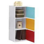 Mobiletto multiuso Hodedah a 3 ante in legno composito resistente, per cucina, ufficio, camera dei bambini e altre soluzioni di organizzazione domestica