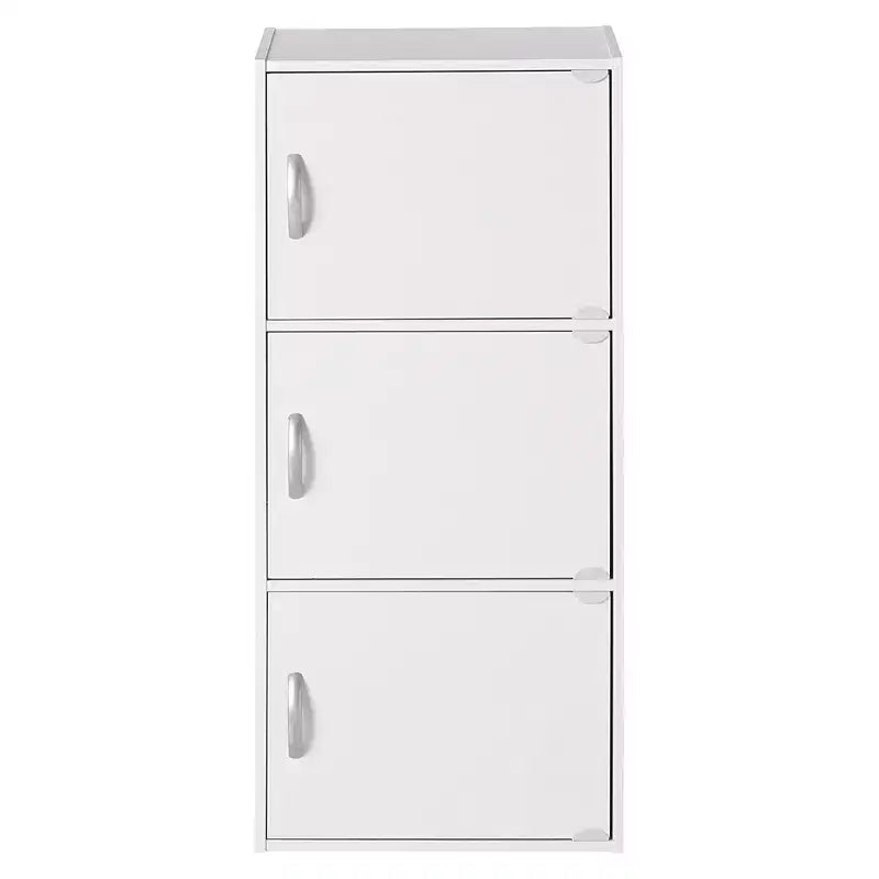 Mobiletto multiuso Hodedah a 3 ante in legno composito resistente, per cucina, ufficio, camera dei bambini e altre soluzioni di organizzazione domestica