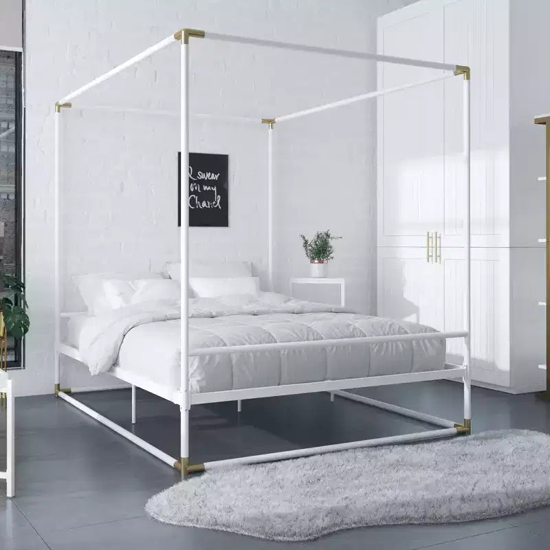 Letto a baldacchino in metallo Celeste di CosmoLiving by Cosmopolitan