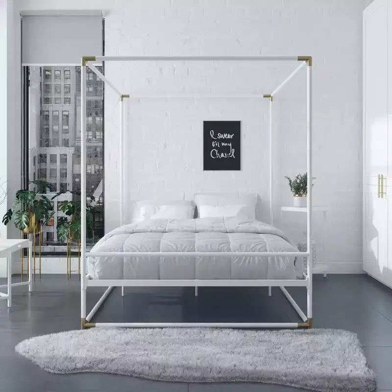 Letto a baldacchino in metallo Celeste di CosmoLiving by Cosmopolitan