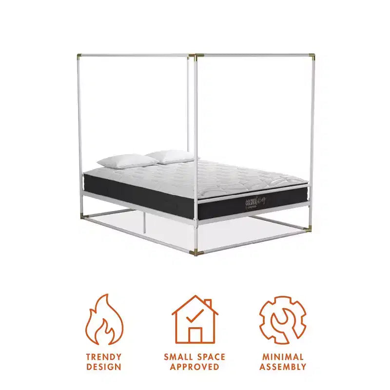 Letto a baldacchino in metallo Celeste di CosmoLiving by Cosmopolitan