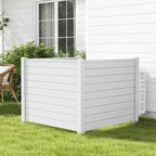 Costway 48L x 37.5H Recinzione per Condizionatore con 3 Picchetti a Terra Nero/Bianco
