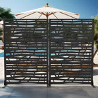 Dovelina Paravento Divisorio Decorativo per Esterni in Metallo Autoportante per Patio