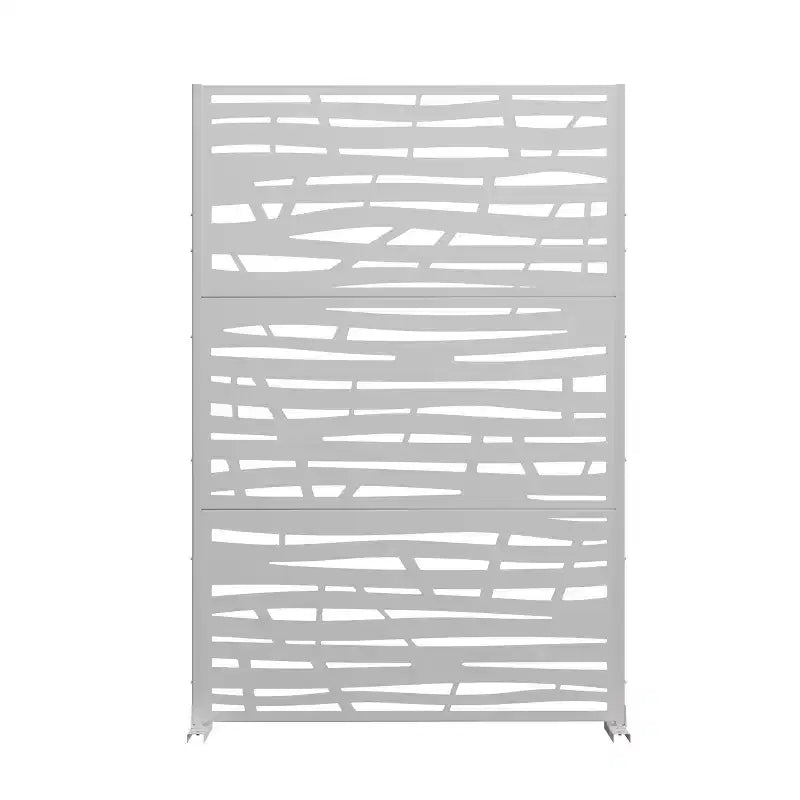 Dovelina Paravento Divisorio Decorativo per Esterni in Metallo Autoportante per Patio