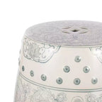 JONATHAN Y Double Happiness Sgabello da giardino/tavolino in ceramica Chinoiserie 18