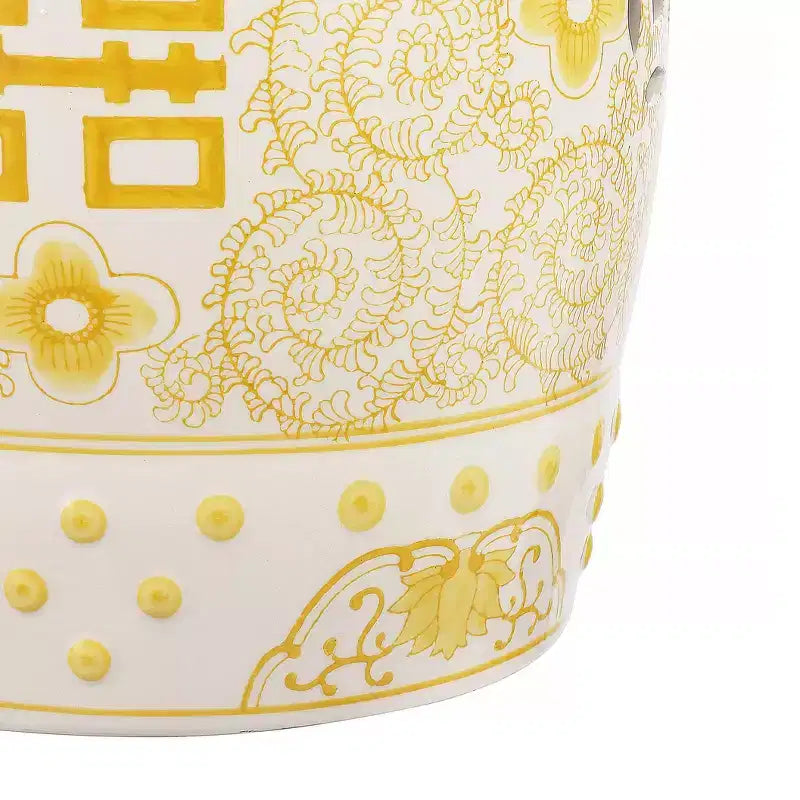 JONATHAN Y Double Happiness Sgabello da giardino/tavolino in ceramica Chinoiserie 18