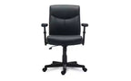 Sedia da ufficio in pelle Alera Alera Harthope, supporta fino a 125 kg, sedile/schienale nero, base nera