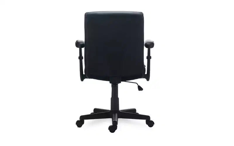 Sedia da ufficio in pelle Alera Alera Harthope, supporta fino a 125 kg, sedile/schienale nero, base nera