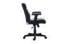 Sedia da ufficio in pelle Alera Alera Harthope, supporta fino a 125 kg, sedile/schienale nero, base nera