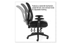 Alera Alera Aeson Series Sedia direzionale multifunzione, supporta fino a 125 kg, altezza seduta da 38 a 47,8 cm, sedile/schienale nero, base nera