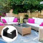 Unique Bargains Divano da Esterno per Patio, Connettori Fissi per Sedia, Clip per Mobili Neri