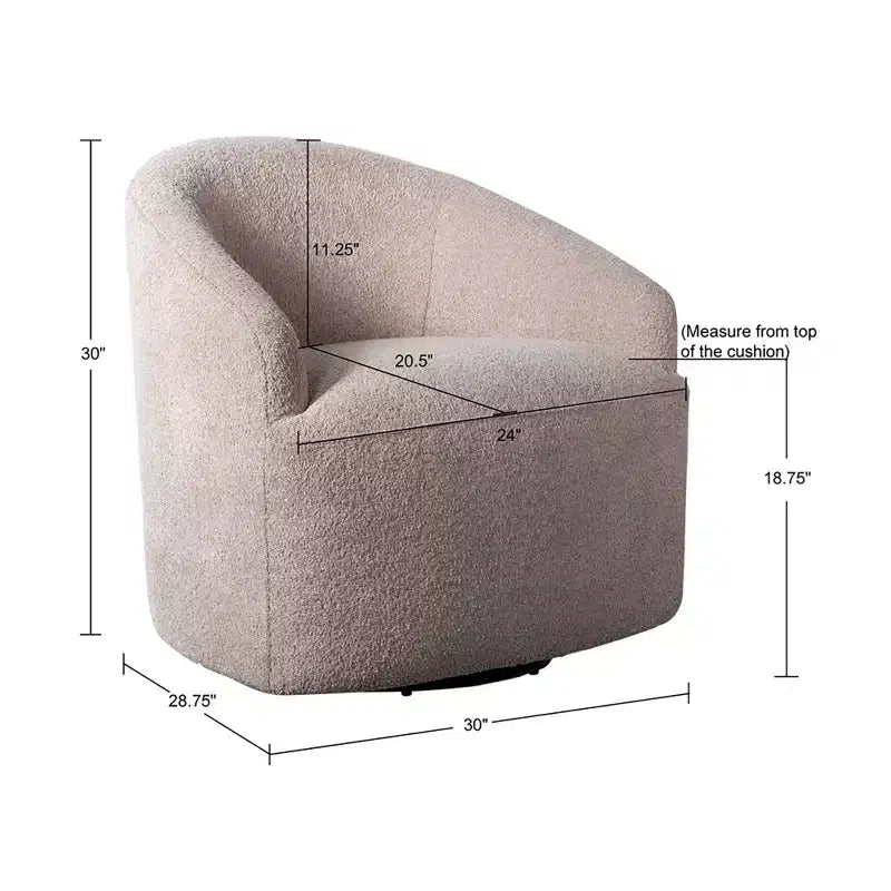 Sedia girevole a 360 gradi imbottita Ink+Ivy Bonn