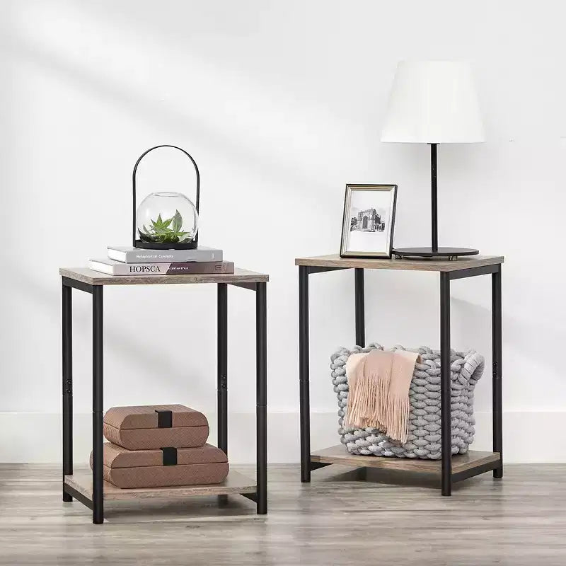 VASAGLE Set di 2 Tavolini Laterali, Comodino Piccolo, per Soggiorno, Camera da Leto, Ufficio, Bagno