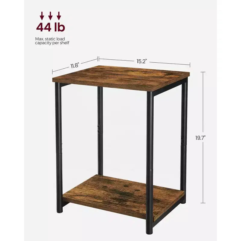VASAGLE Set di 2 Tavolini Laterali, Comodino Piccolo, per Soggiorno, Camera da Leto, Ufficio, Bagno