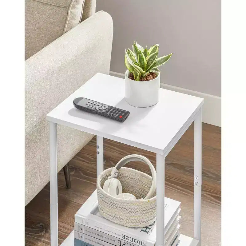 VASAGLE Set di 2 Tavolini Laterali, Comodino Piccolo, per Soggiorno, Camera da Leto, Ufficio, Bagno