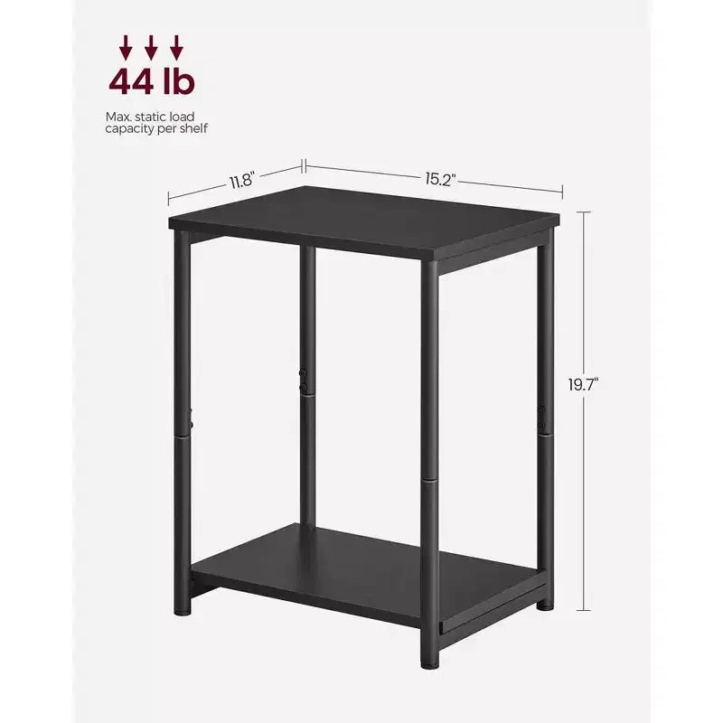VASAGLE Set di 2 Tavolini Laterali, Comodino Piccolo, per Soggiorno, Camera da Leto, Ufficio, Bagno