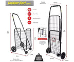 dbest products Cruiser Cart Carrello leggero pieghevole sportivo per la spesa, la lavanderia, con ruote, a cesto