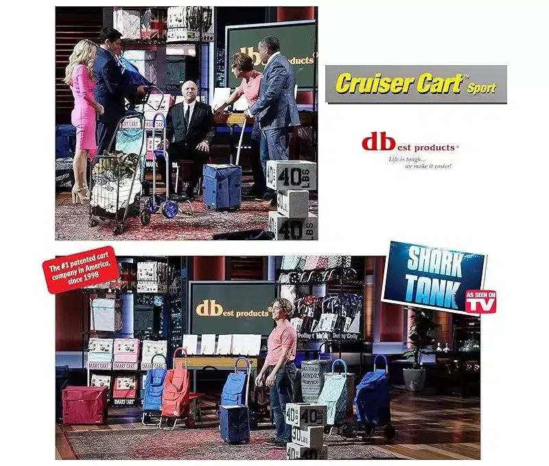dbest products Cruiser Cart Carrello leggero pieghevole sportivo per la spesa, la lavanderia, con ruote, a cesto