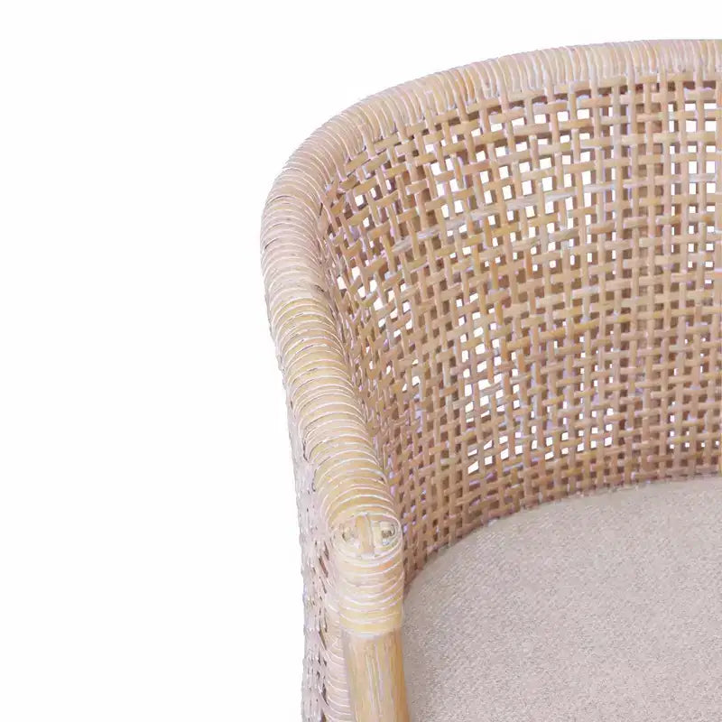 Sgabello da bar Martha Stewart 25 Playa in rattan fatto a mano, altezza bancone