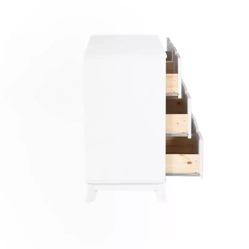 Cassettiera Pensy con 6 cassetti in legno massello stile moderno di metà secolo - Powell