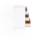 Cassettiera Pensy con 6 cassetti in legno massello stile moderno di metà secolo - Powell