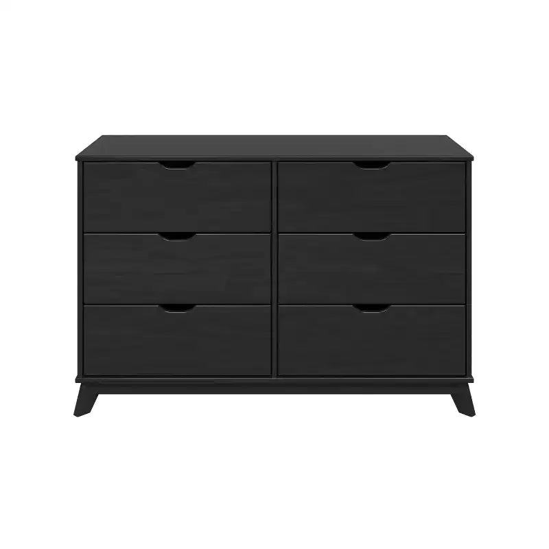 Cassettiera Pensy con 6 cassetti in legno massello stile moderno di metà secolo - Powell