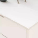 Cassettiera Pensy con 6 cassetti in legno massello stile moderno di metà secolo - Powell