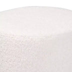 Pouf imbottito Tori di Baxton Studio, in bouclé avorio, moderno e contemporaneo