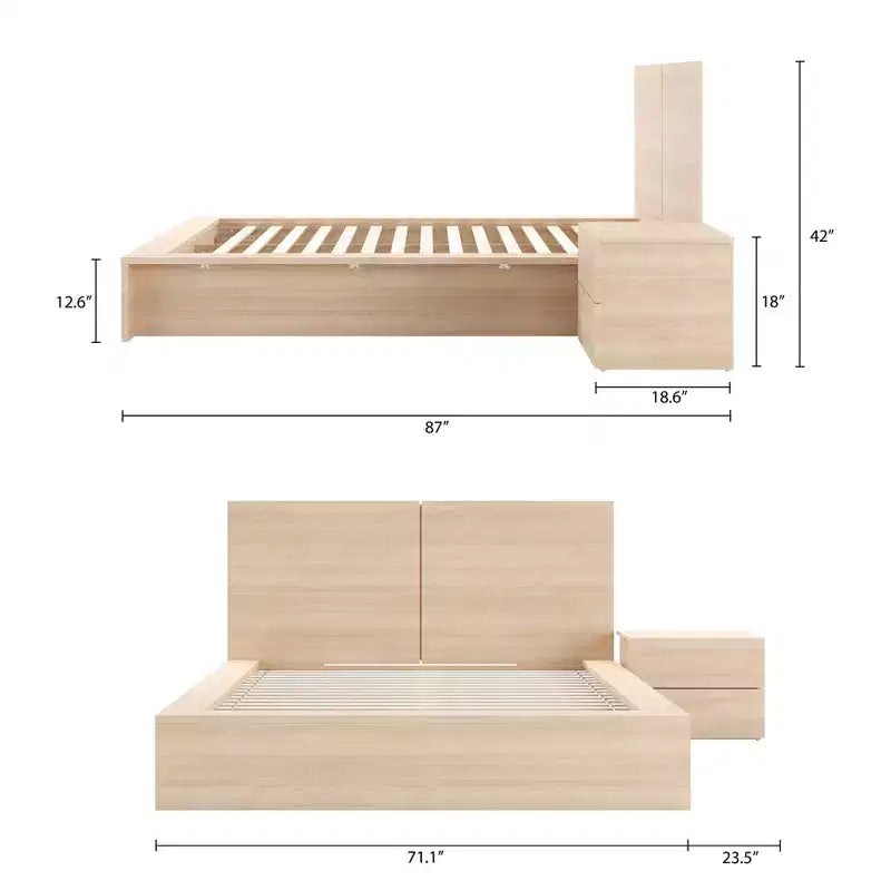 Set camera da letto 3 pezzi James Nexera Queen
