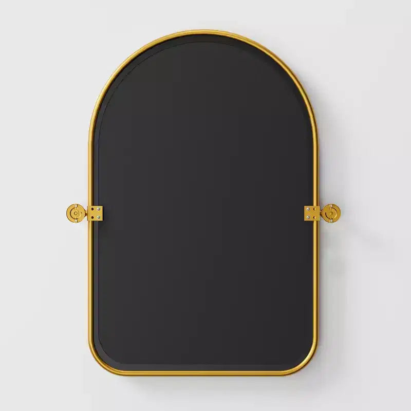 Specchio basculante da bagno Dovelina con cornice in metallo, set da 2 specchi da appendere