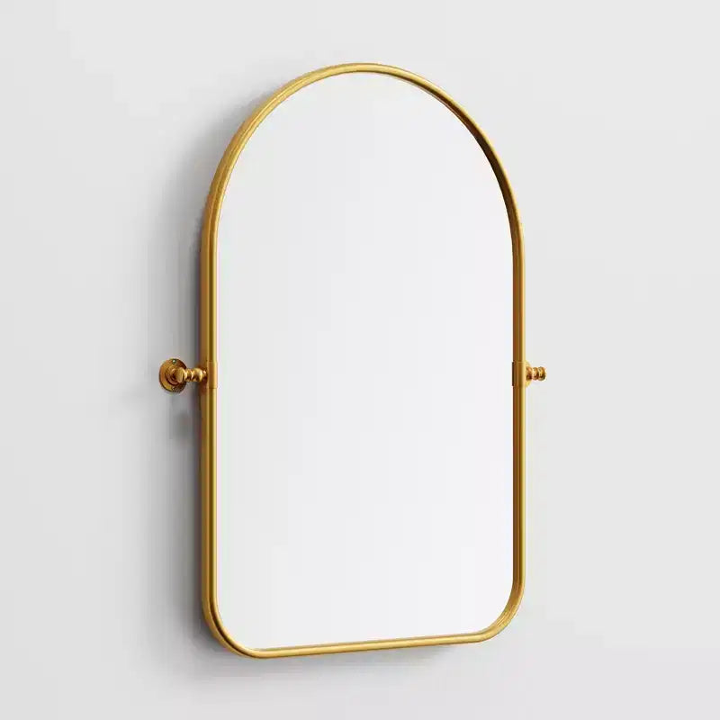Specchio basculante da bagno Dovelina con cornice in metallo, set da 2 specchi da appendere