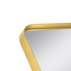 Dovelina Specchio da Parete Rettangolare con Cornice in Metallo Specchio da Bagno per Vanity
