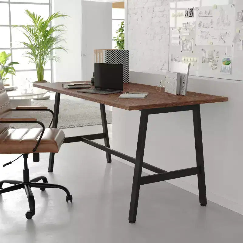 Tavolo da conferenza Flash Furniture Redmond Commercial 60x30 con piano in laminato a doppia faccia spesso 1" con bordo in PVC e base in acciaio resistente a forma di A