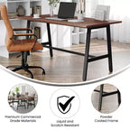 Tavolo da conferenza Flash Furniture Redmond Commercial 60x30 con piano in laminato a doppia faccia spesso 1" con bordo in PVC e base in acciaio resistente a forma di A